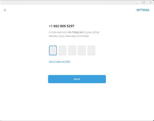 Telegram OTP Request